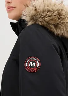Teplý nepromokavý funkční outdoorový kabát s imitací kožešiny, bonprix