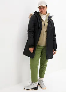 Teplý nepromokavý funkční outdoorový kabát s imitací kožešiny, bonprix