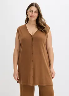 Dlouhá vesta z jemného úpletu, bonprix