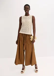 Ažurový pletený top s metalickými vlákny, bonprix