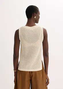Ažurový pletený top s metalickými vlákny, bonprix