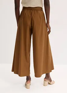 Kalhoty z bavlněného popelínu a pásek (2dílná souprava), bonprix