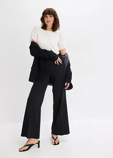 Žerzejové tričko s rukávy z bavlněného popelínu, bonprix