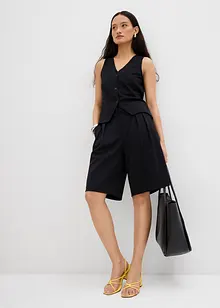 Bermudy se sklady v pase, z viskózové směsi, bonprix