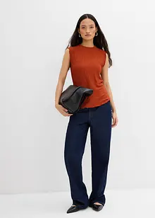 Top ze strukturovaného materiálu se zmačkanou úpravou, bonprix