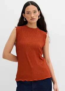 Top ze strukturovaného materiálu se zmačkanou úpravou, bonprix