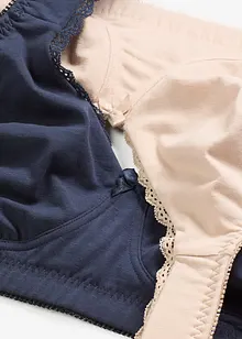 Zmenšovací hladká podprsenka bez kostic, s organickou bavlnou (2 ks v balení), bonprix