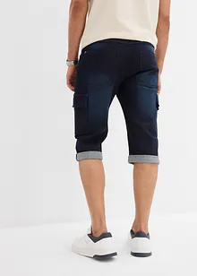 Strečové džínové cargo bermudy, Loose Fit, bonprix