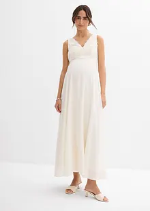 Těhotenské svatební šaty s krajkou, saténem a žoržetem, bonprix