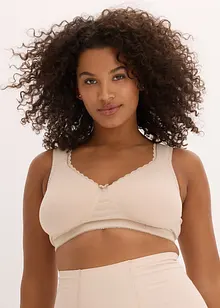 Zmenšovací hladká podprsenka bez kostic, s organickou bavlnou (2 ks v balení), bonprix