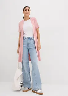 Úpletový kabátek z jemné viskózy, poloviční rukáv, bonprix