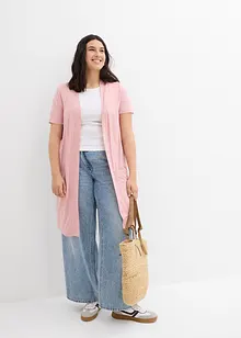 Úpletový kabátek z jemné viskózy, poloviční rukáv, bonprix