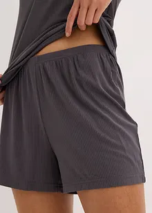 Krátké pyžamo z měkkého žebrovaného materiálu, bonprix