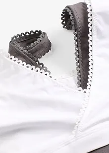 Oboustranný podprsenkový top s měkkou organickou bavlnou (2 ks v balení), bonprix