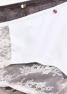 Bokové kalhotky s krajkou (2 ks v balení), bonprix