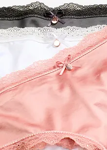 Brazilské kalhotky s lesklým efektem (3 ks v balení), bonprix