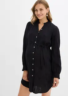 Těhotenské halenkové šaty z měkkého bavlněného mušelínu, bonprix