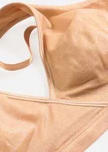 Podprsenkový top z třpytivého materiálu, bonprix
