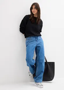 Džíny Barrel, Mid Waist, bonprix