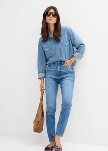 Skinny džíny, High Waist, zkrácené, bonprix