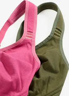 Hladká podprsenka bez kostic, s bavlnou (2 ks v balení), bonprix