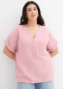 Mušelínová halenka s krátkým rukávem, bonprix