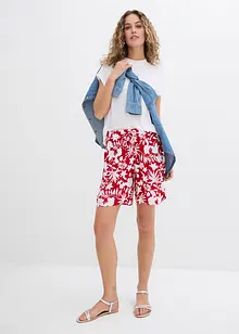 Široké viskózové šortky s pohodlným pasem, High Waist, bonprix
