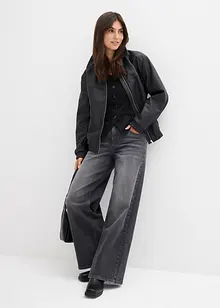 Džíny Wide Leg, High Waist, bonprix
