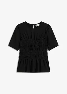 Tričko s žabičkovanou partií, bonprix