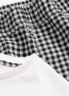 Krátké pyžamo s tkanými šortkami, bonprix