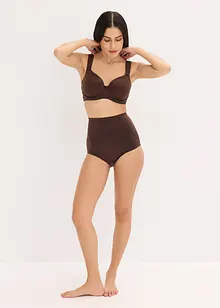 Stahovací bokové kalhotky s lesklým efektem, střední tvarující efekt, bonprix