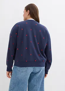 Oversize mikina s výšivkou, bonprix