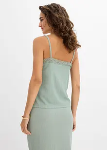 Top s úzkými ramínky, z lehkého krepu, bonprix