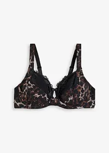 Podprsenka s kosticemi, polstrovanými ramínky a jemnou krajkou, bonprix