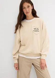 Oversize mikina z měkké bavlněné směsi, bonprix