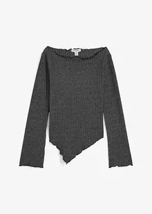 Žebrované tričko z měkké viskózové směsi, bonprix