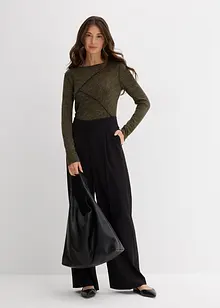 Triko s dlouhým rukávem, z měkké viskózové směsi, bonprix