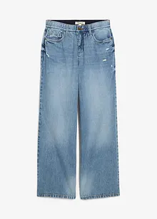 Džíny Wide Leg, Mid Waist, Low Stretch, bonprix