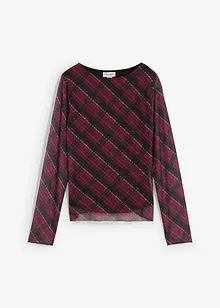 Tričko s dlouhým rukávem, z jemné síťoviny, bonprix