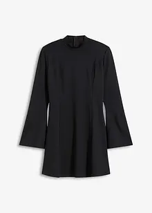 Minišaty s áčkovým střihem a trumpetovými rukávy, bonprix