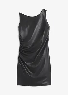 Mini šaty s odhalenými rameny, z umělé kůže, bonprix