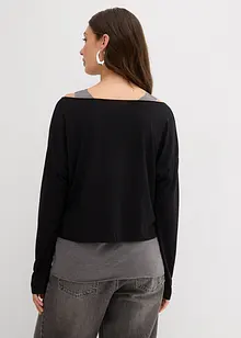 Top a tričko s dlouhým rukávem (2dílná souprava) ze žerzeje, bonprix