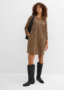 Krátké úpletové šaty se vzhledem pleteniny, bonprix