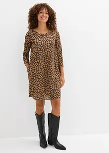 Krátké úpletové šaty se vzhledem pleteniny, bonprix