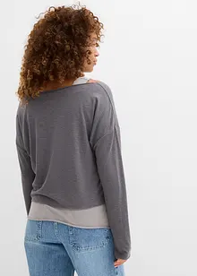 Top a tričko s dlouhým rukávem (2dílná souprava) ze žerzeje, bonprix