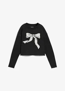 Pletený svetr s mašlí, bonprix