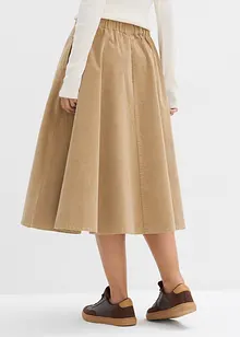 Manšestrová sukně ze směsi s bavlnou, bonprix