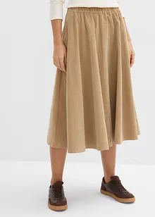 Manšestrová sukně ze směsi s bavlnou, bonprix