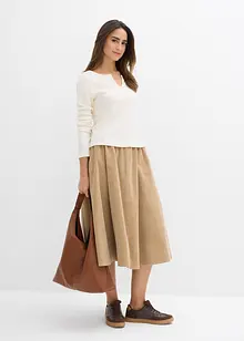 Manšestrová sukně ze směsi s bavlnou, bonprix