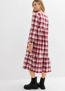 Flanelové midi šaty, bonprix